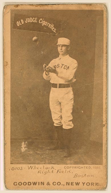 1887-1890 N172 Old Judge Cigarettes Bobby Wheelock Boston, Detroit