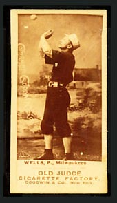 1887-1890 N172 Old Judge Cigarettes Frank Wells Milwaukee