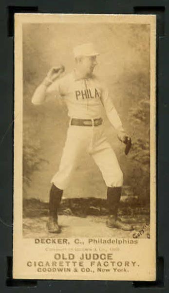 1887-1890 N172 Old Judge Cigarettes Harry Decker Philadelphia