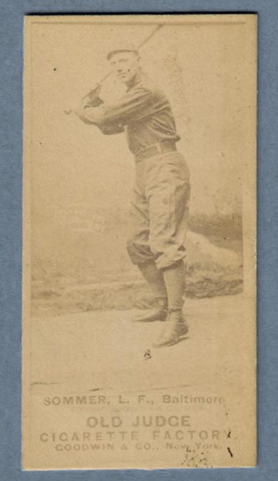 1887-1890 N172 Old Judge Cigarettes Joe Sommer Baltimore