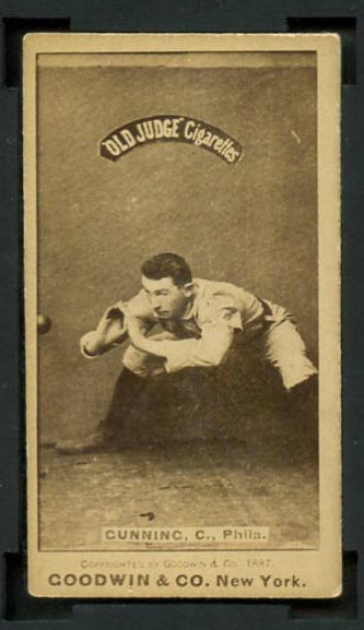 1887-1890 N172 Old Judge Cigarettes Tom Gunning Philadelphia