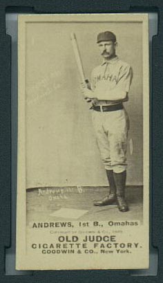 1887-1890 N172 Old Judge Cigarettes Wally Andrews Omaha