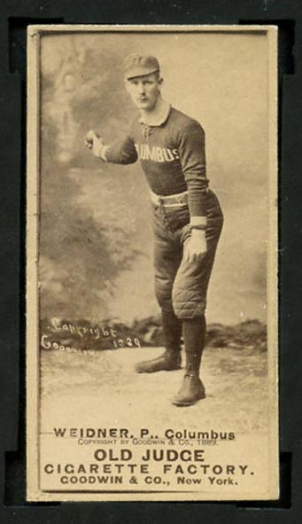 1887-1890 N172 Old Judge Cigarettes Wild Bill Weidner Columbus