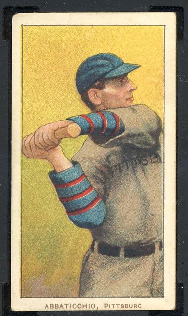 1909-1911 T206 Ed Abbaticchio (blue sleeves) Pittsburg