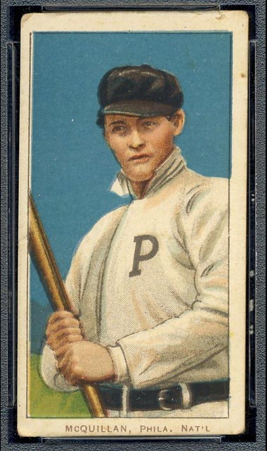 1909-1911 T206 George McQuillan (with bat) Philadelphia Nat’l (National)