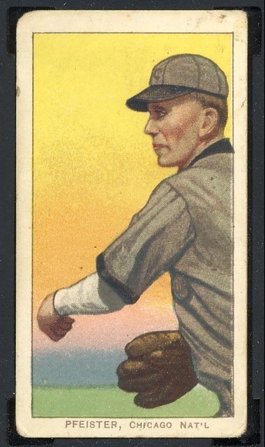 1909-1911 T206 Jake Pfeister (Pfiester) (throwing) Chicago Nat’l (National)