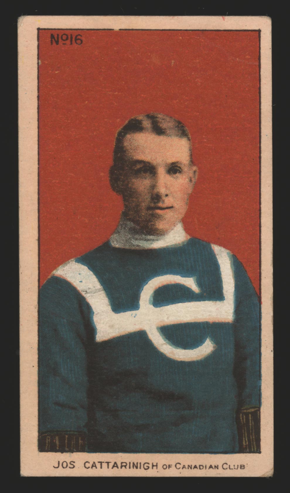 1910-1911 C56 Imperial Tobacco #16 Joseph Cattarnich Canadian - Front