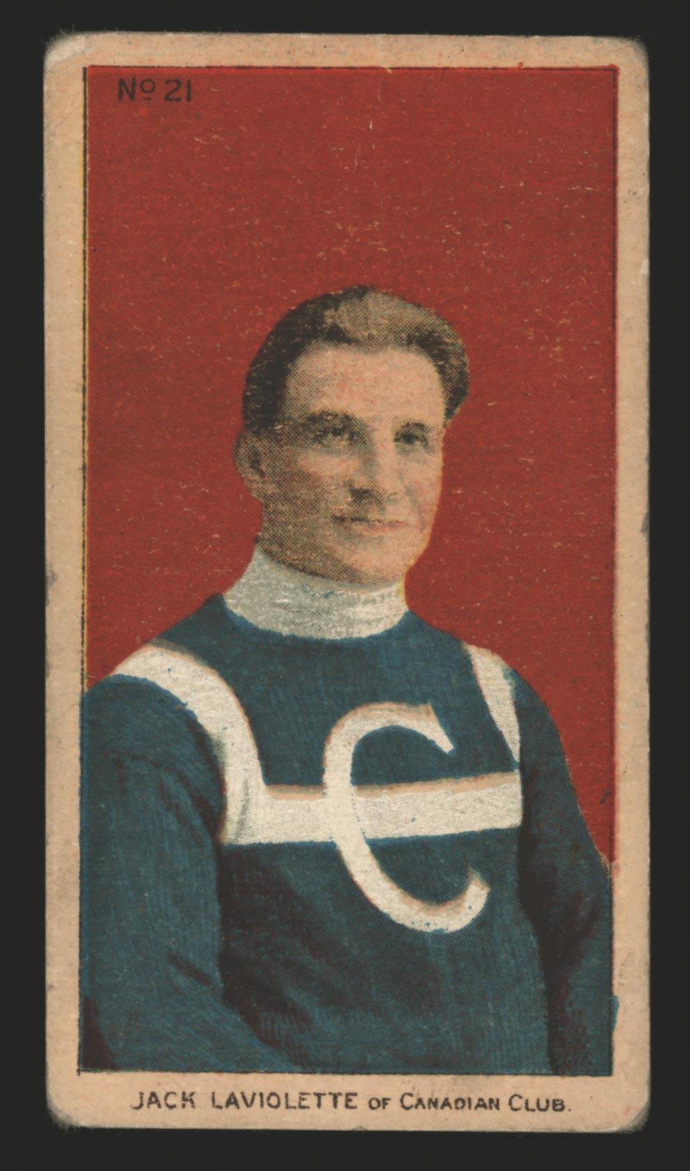 1910-1911 C56 Imperial Tobacco #21 Jack Laviolette Canadian - Front