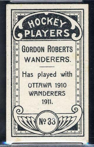 1911-1912 C55 Imperial Tobacco #33 Gordon Roberts Wanderers - Back