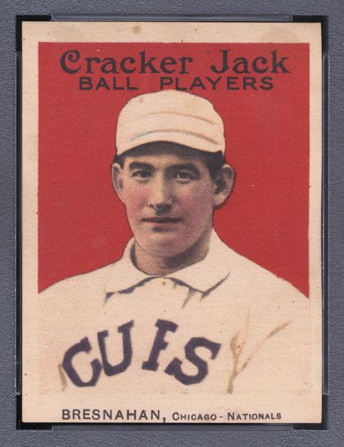 1914 E145 Cracker Jack #17 Roger Bresnahan (with number) Chicago (National) - Front