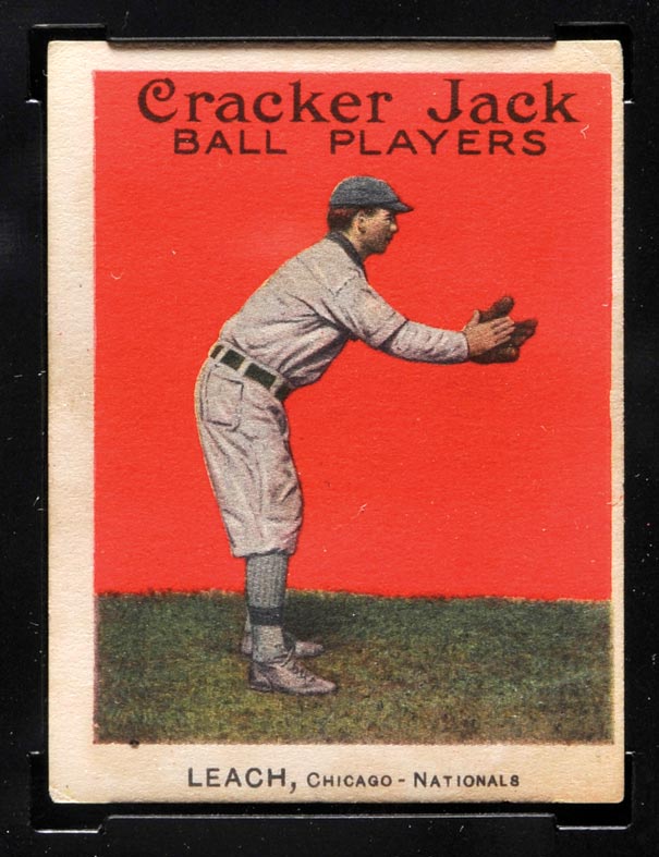 1914 E145 Cracker Jack #41 Thomas Leach Chicago (National) - Front