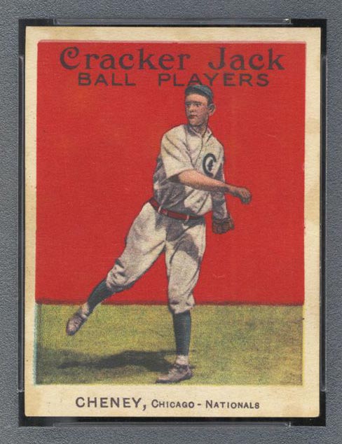 1914 E145 Cracker Jack #89 Lawrence Cheney Chicago (National) - Front