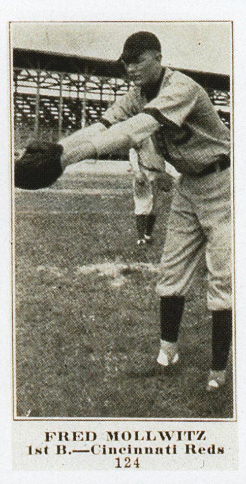 1915-1916 M101-4 Sporting News #124 Fred Mollwitz Cincinnati Reds