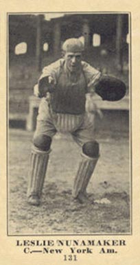 1915-1916 M101-5 Sporting News #131 Leslie Nunamaker New York (American)