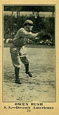 1915-1916 M101-5 Sporting News #20 Owen Bush Detroit (American)