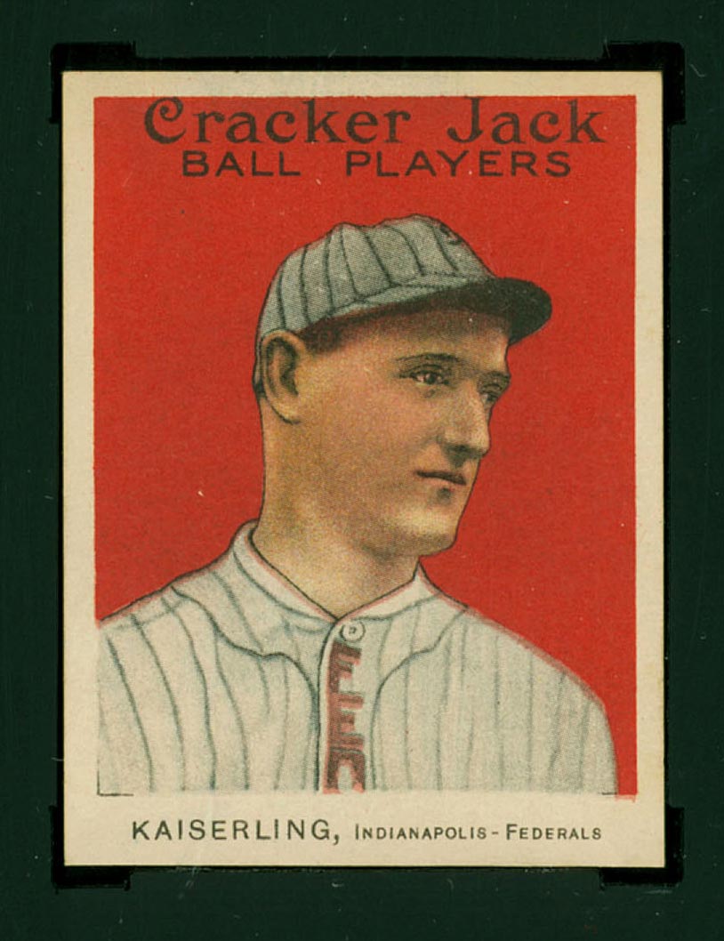 1915 E145-2 Cracker Jack #157 George Kaiserling Indianapolis (Federal) - Front