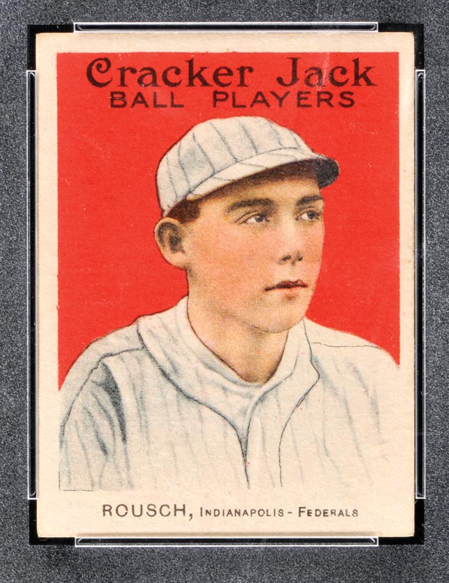 1915 E145-2 Cracker Jack #161 Ed Rousch (Roush) Indianapolis (Federal) - Front