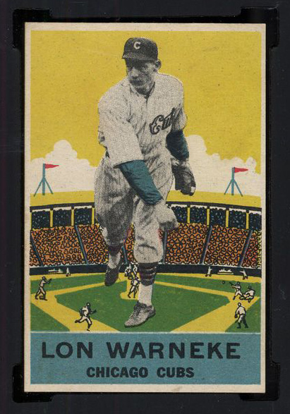 1933 DeLong #16 Lon Warneke Chicago Cubs - Front