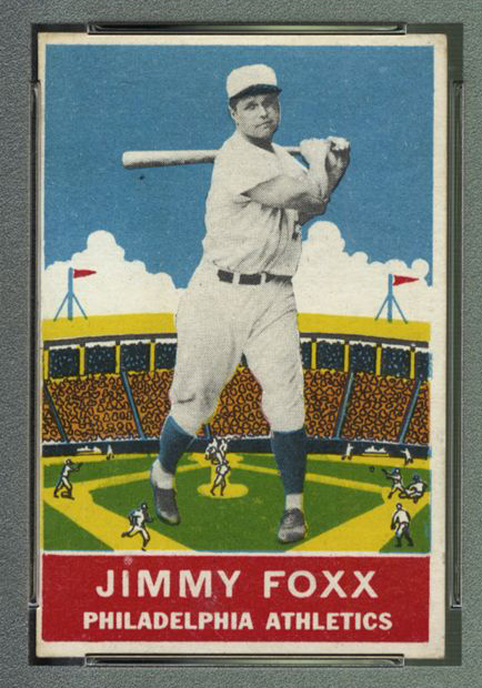 1933 DeLong #21 Jimmy Foxx Philadelphia Athletics - Front