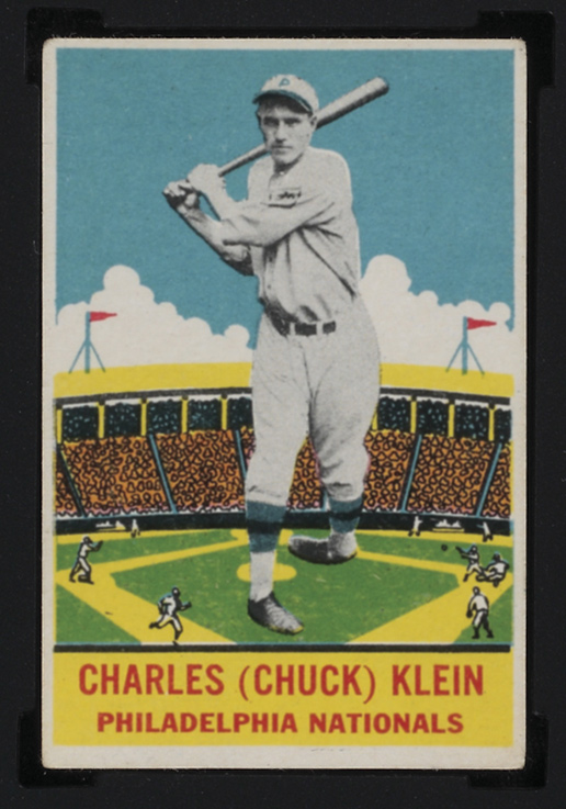 1933 DeLong #22 Charles (Chuck) Klein Philadelphia Nationals - Front
