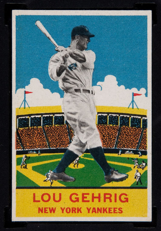 1933 DeLong #7 Lou Gehrig New York Yankees - Front