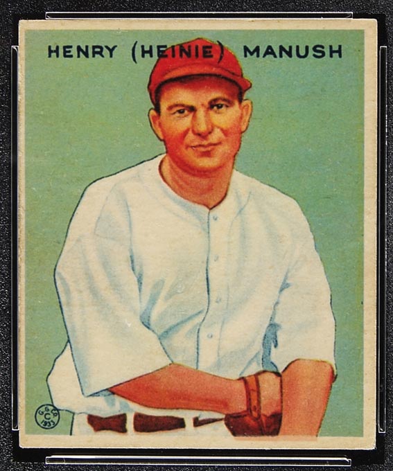 1933 Goudey #107 Henry (Heinie) Manush Washington Senators - Front