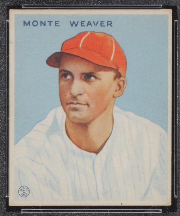 1933 Goudey #111 Monte Weaver Washington Senators - Front