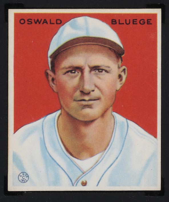 1933 Goudey #113 Oswald Bluege Washington Senators - Front