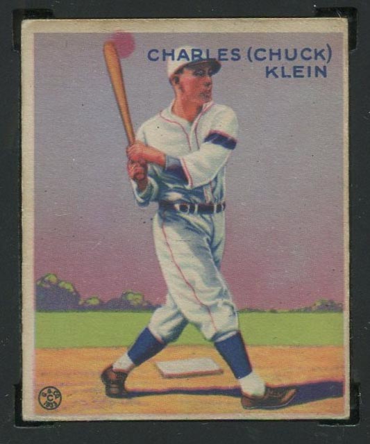 1933 Goudey #128 Charles (Chuck) Klein Philadelphia Phillies - Front