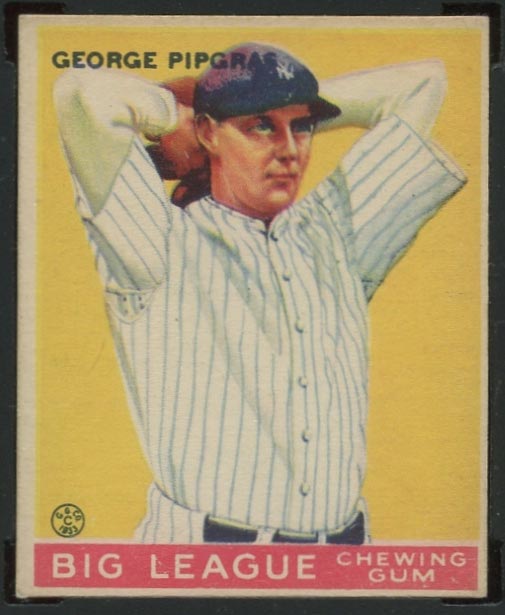 1933 Goudey #12 George Pipgras New York Yankees - Front