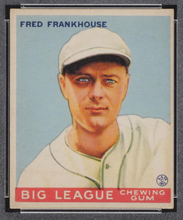 1933 Goudey #131 Fred Frankhouse Boston Braves - Front