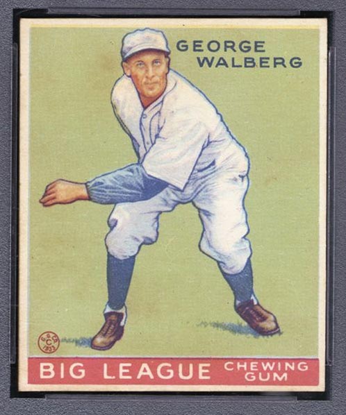 1933 Goudey #145 George Walberg Philadelphia Athletics - Front