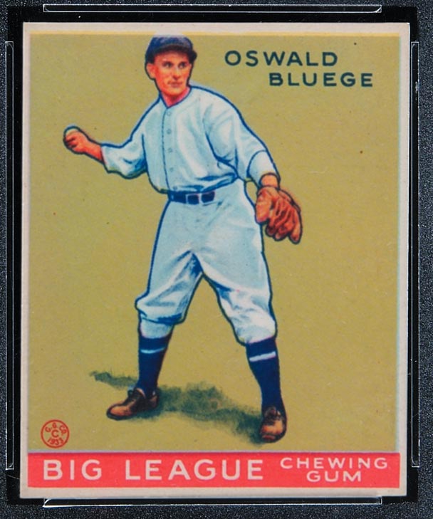 1933 Goudey #159 Oswald Bluege Washington Senators - Front