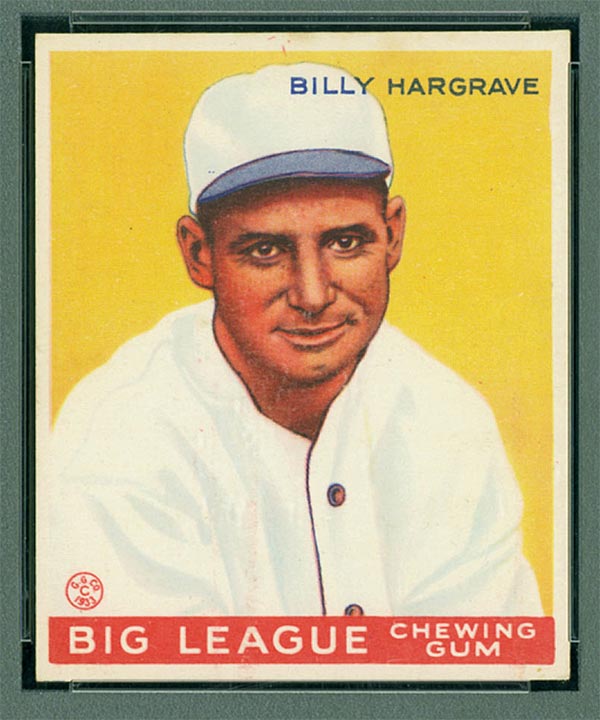 1933 Goudey #172 Billy Hargrave Boston Braves - Front