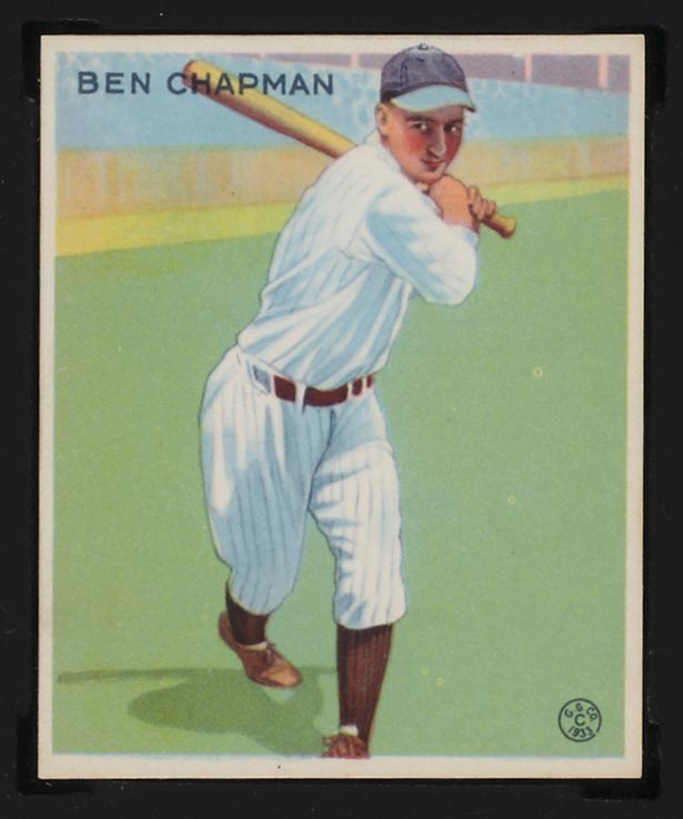 1933 Goudey #191 Ben Chapman New York Yankees - Front