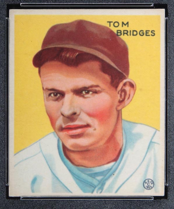 1933 Goudey #199 Tom Bridges Detroit Tigers - Front