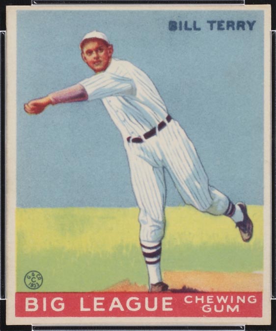 1933 Goudey #20 Bill Terry New York Giants - Front