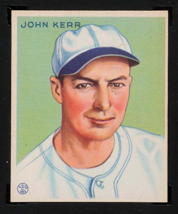 1933 Goudey #214 John Kerr Washington Senators - Front