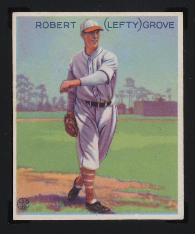 1933 Goudey #220 Robert (Lefty) Grove Philadelphia Athletics - Front