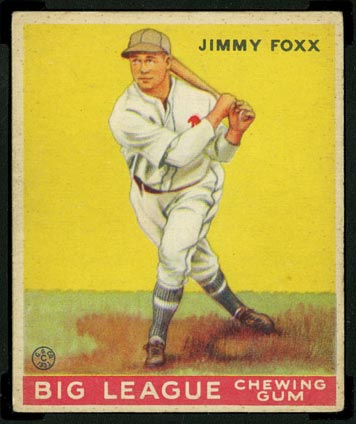 1933 Goudey #29 Jimmy Foxx Philadelphia Athletics - Front