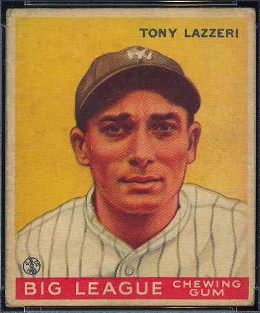 1933 Goudey #31 Tony Lazzeri New York Yankees - Front