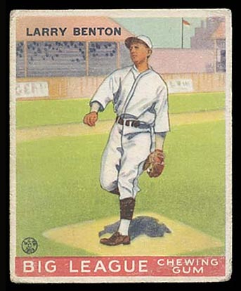 1933 Goudey #45 Larry Benton Cincinnati Reds - Front