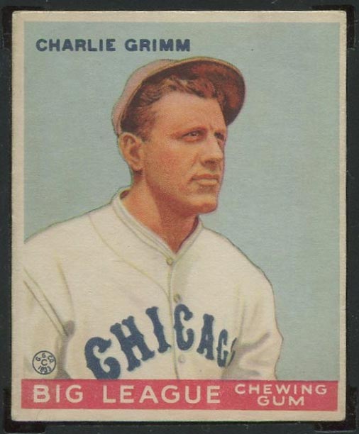 1933 Goudey #51 Charlie Grimm Chicago Cubs - Front