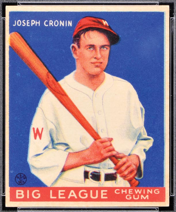 1933 Goudey #63 Joe Cronin Washington Senators - Front