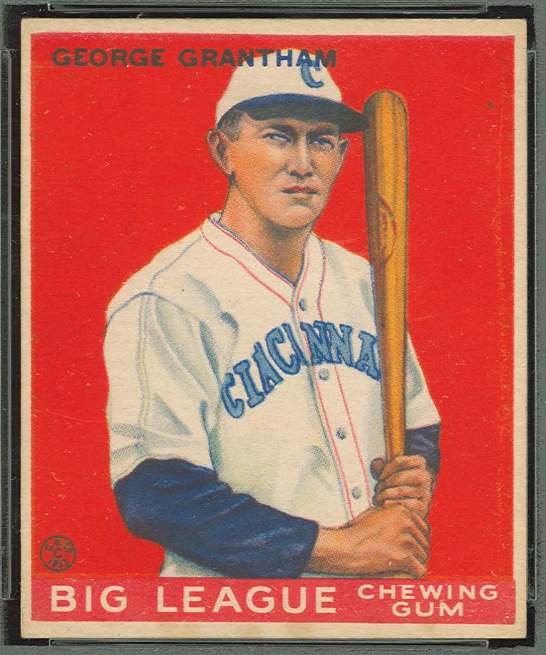 1933 Goudey #66 George Grantham Cincinnati Reds - Front