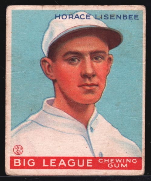 1933 Goudey #68 Horace Lisenbee Buffalo Bisons - Front