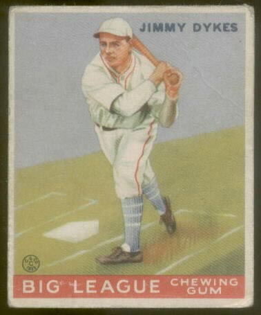 1933 Goudey #6 Jimmy Dykes (Age 26) Chicago White Sox - Front