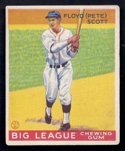 1933 Goudey #70 Floyd (Pete) Scott Oakland Oaks - Front