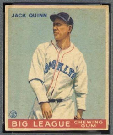 1933 Goudey #78 Jack Quinn Brooklyn Dodgers - Front