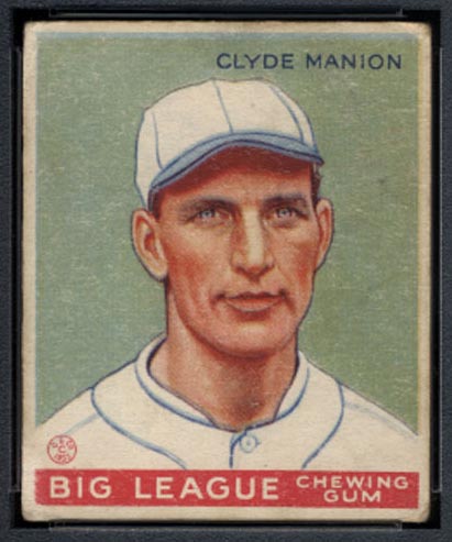 1933 Goudey #80 Clyde Manion Cincinnati Reds - Front